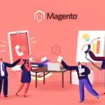 Ilustración, actividades de ecommerce y marketing con la plataforma Magento.