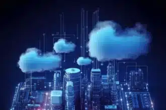 Nubes tecnológicas. Tecnologías Cloud, concepto ilustrado.