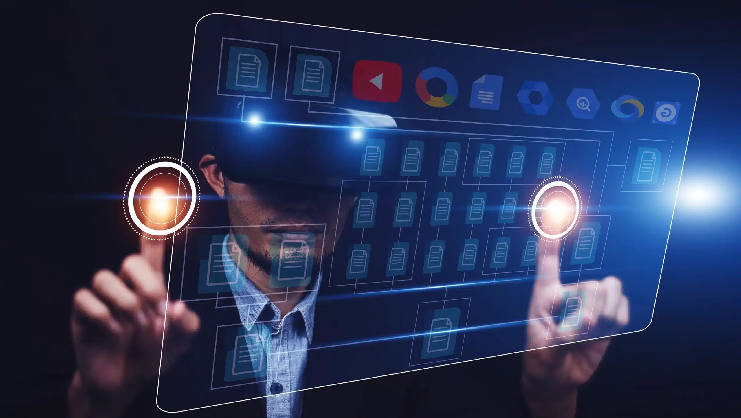 Experiencia imaginada de un usuario interactuando econ la realidad aumentada de Google.