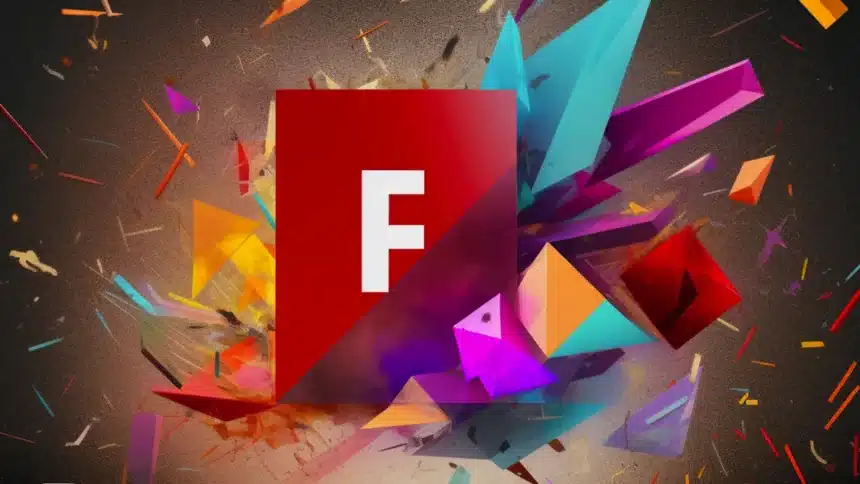 Logo ficticio Adobe Figma como nueva marca de producto.