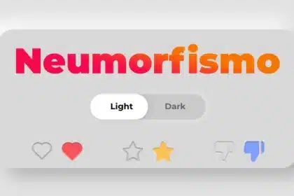 Elementos gráficos característicos del diseño de interfaz de usuario, con estilo neumorfismo.