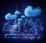 Nubes tecnológicas. Tecnologías Cloud, concepto ilustrado.