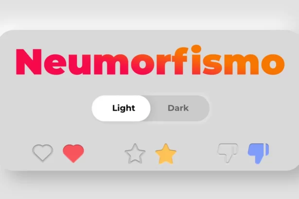 Elementos gráficos característicos del diseño de interfaz de usuario, con estilo neumorfismo.