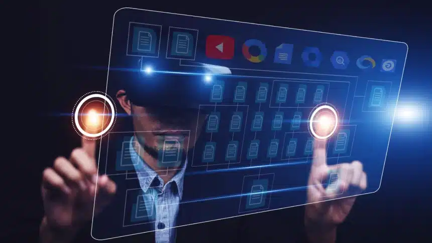 Experiencia imaginada de un usuario interactuando econ la realidad aumentada de Google.